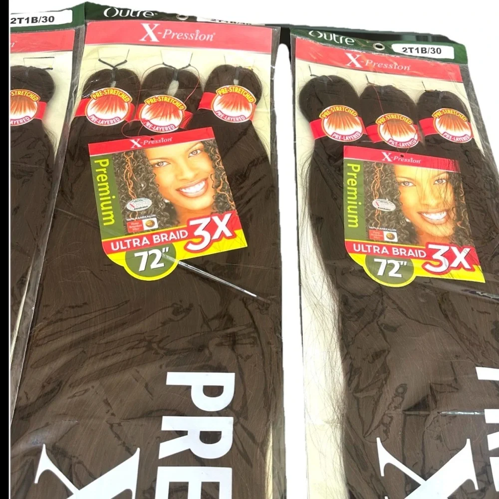 3 Packs‎ - Outre X-Pression 3X Pre-Stretched Ultra Braid 72